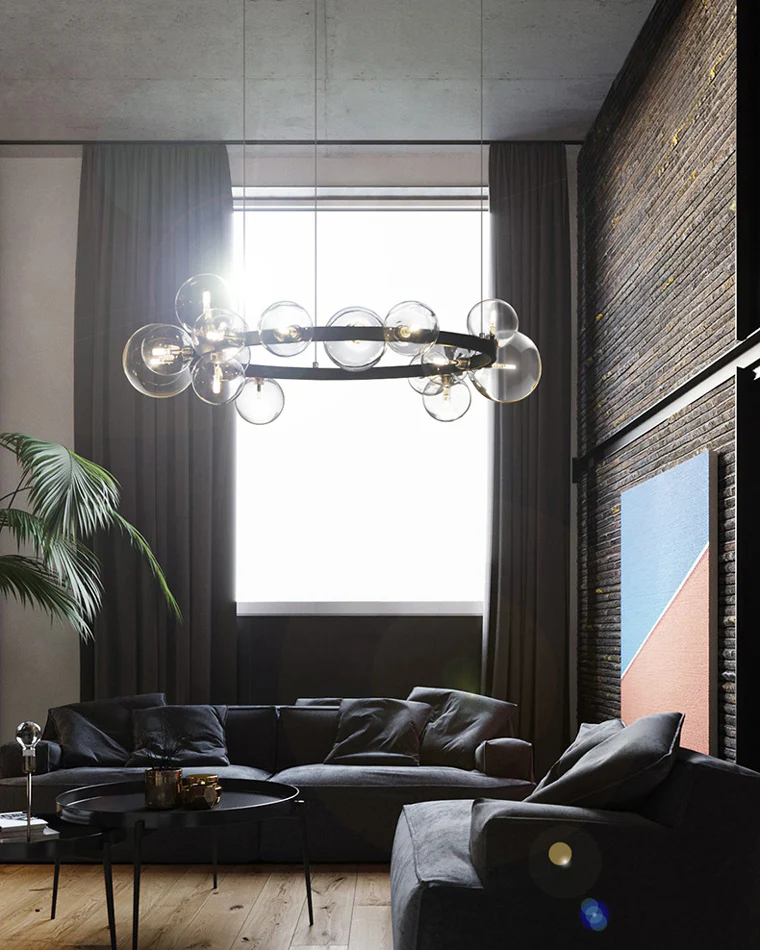 WOMO Circular Glass Bubble Chandelier-WM2292 - Image 5