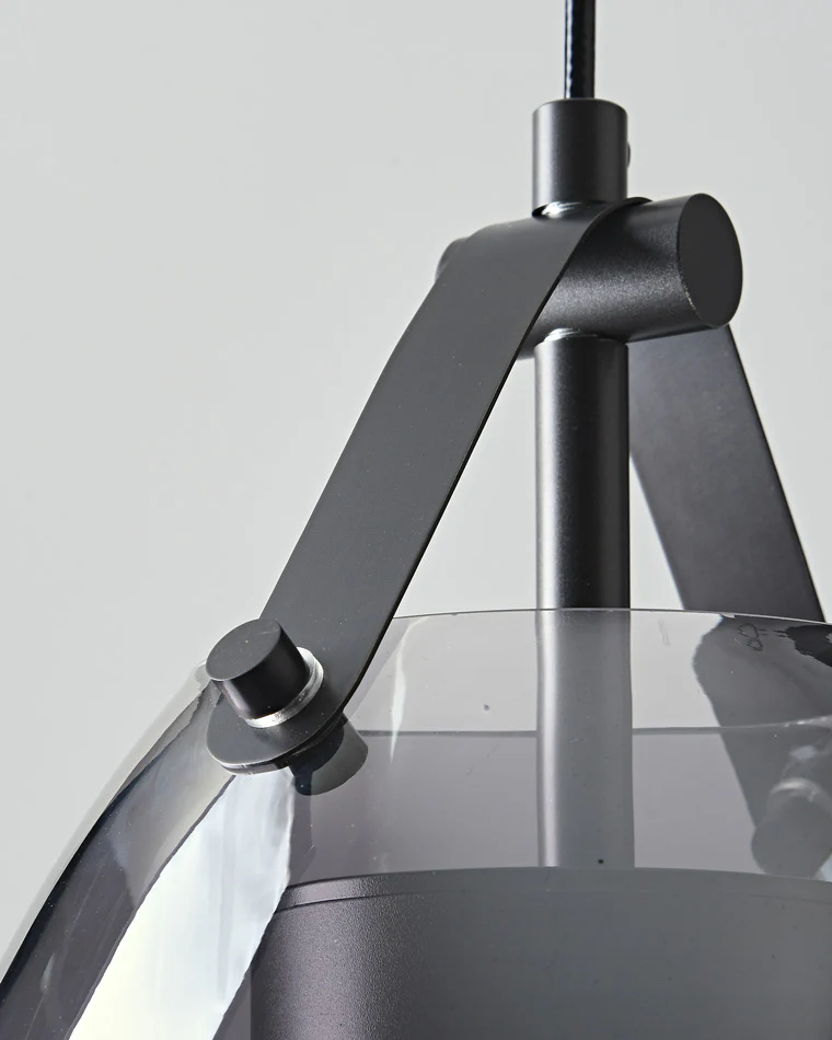 WOMO 3 Light Smoked Glass Pendant Light-WM2238 - Image 13