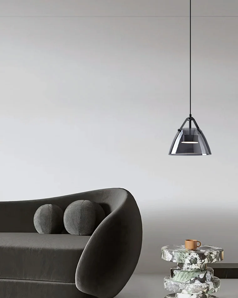 WOMO 3 Light Smoked Glass Pendant Light-WM2238 - Image 3