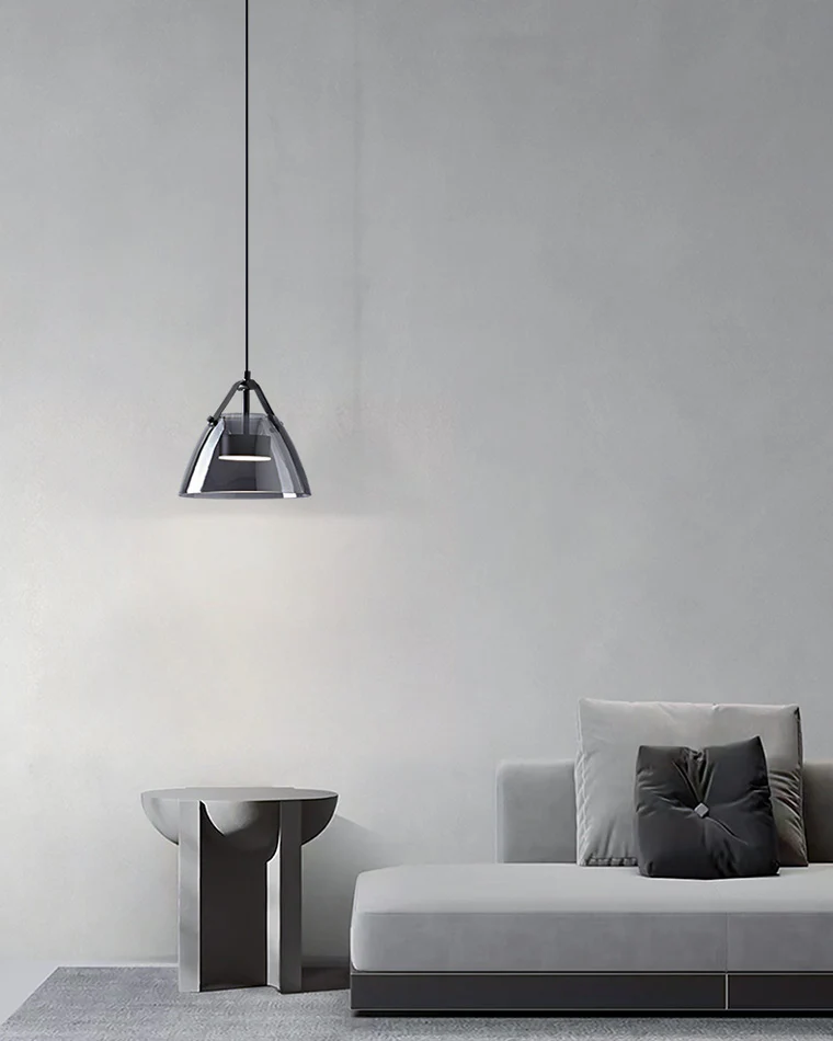 WOMO 3 Light Smoked Glass Pendant Light-WM2238 - Image 5