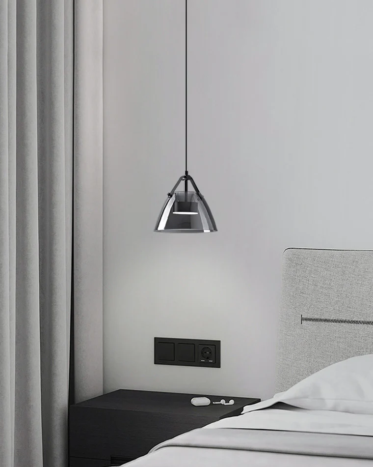 WOMO 3 Light Smoked Glass Pendant Light-WM2238 - Image 6