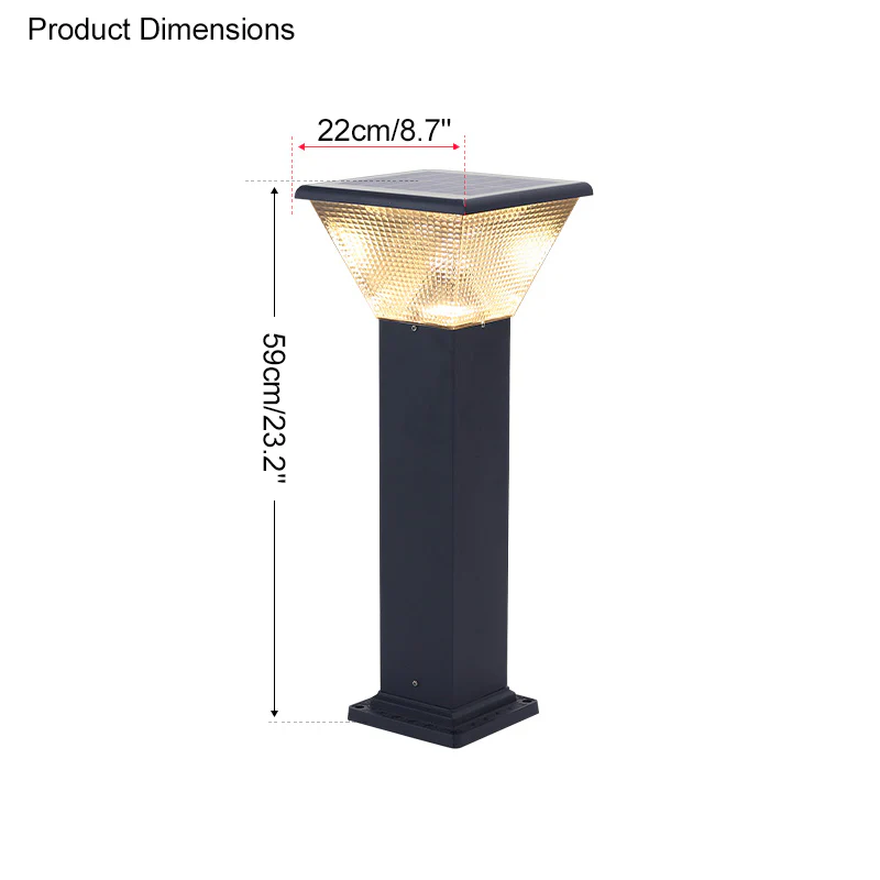 WOMO Solar Bollard light-WM9037 - Image 32
