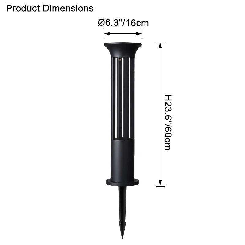 WOMO Solar Lawn Bollard Light-WM9056 - Image 17
