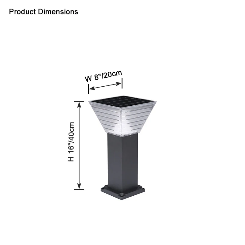 WOMO Solar Bollard Light-WM9095 - Image 10