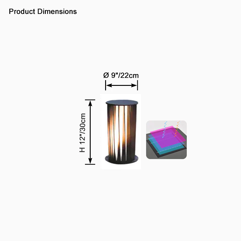 WOMO Decorative Solar Bollard Light-WM9179 - Image 13