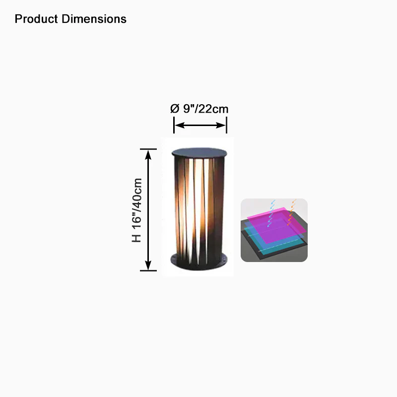 WOMO Decorative Solar Bollard Light-WM9179 - Image 15