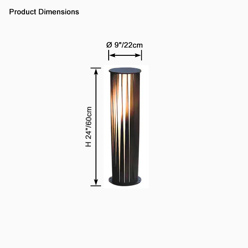 WOMO Decorative Solar Bollard Light-WM9179 - Image 25