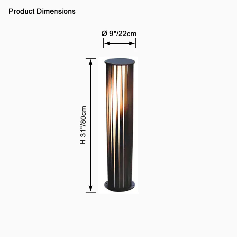 WOMO Decorative Solar Bollard Light-WM9179 - Image 27