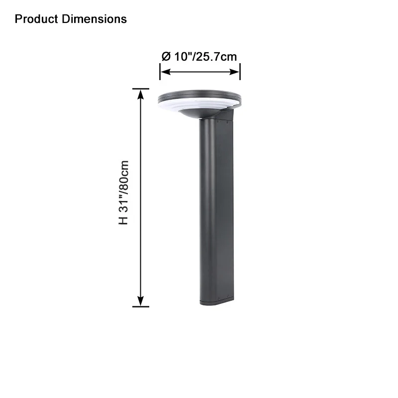 WOMO Solar Bollard Pathway Light-WM9091 - Image 10