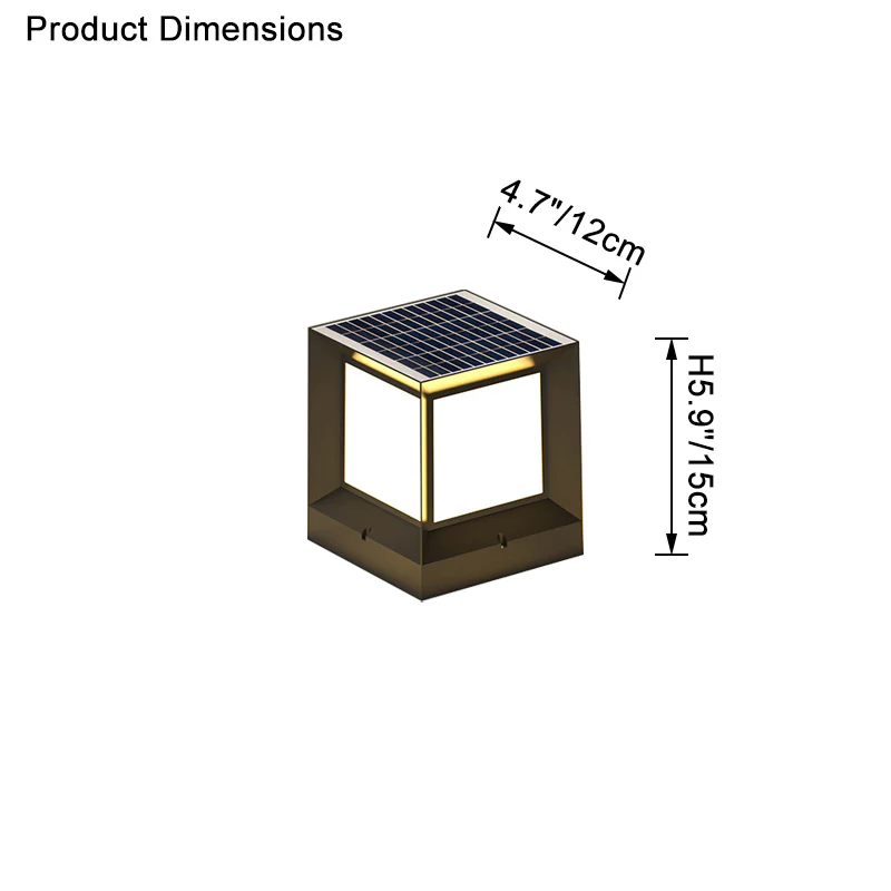 WOMO Solar Pillar Light With Dimmer-WM9058 - Image 29