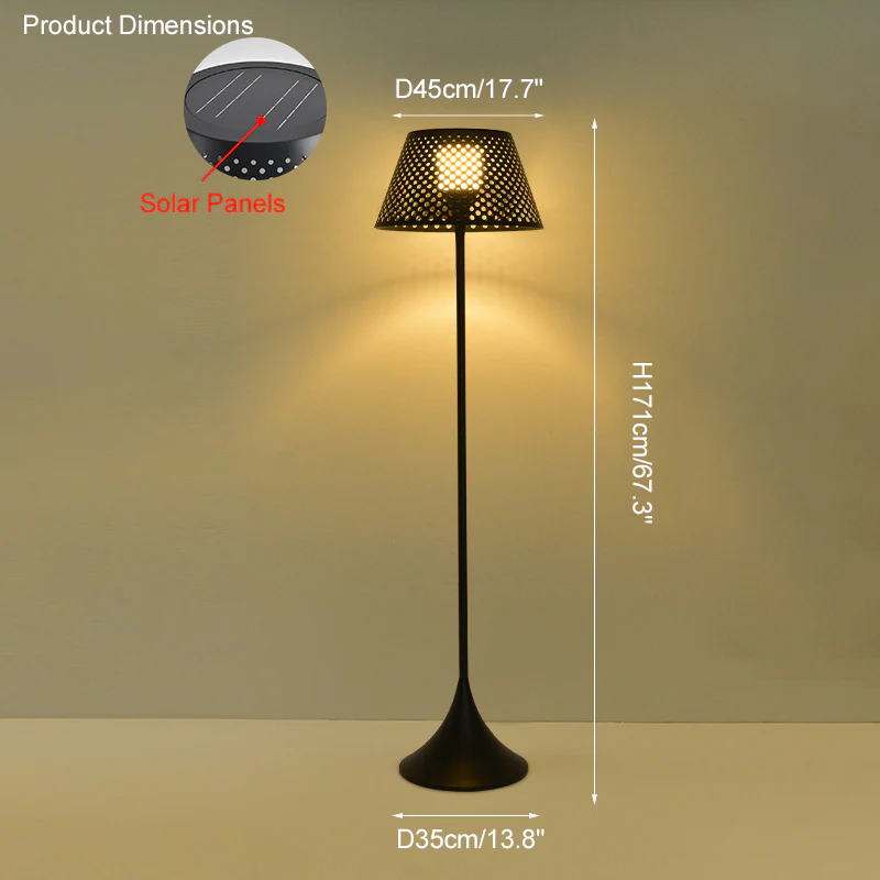 WOMO Solar Rattan Floor Light-WM9011 - Image 37