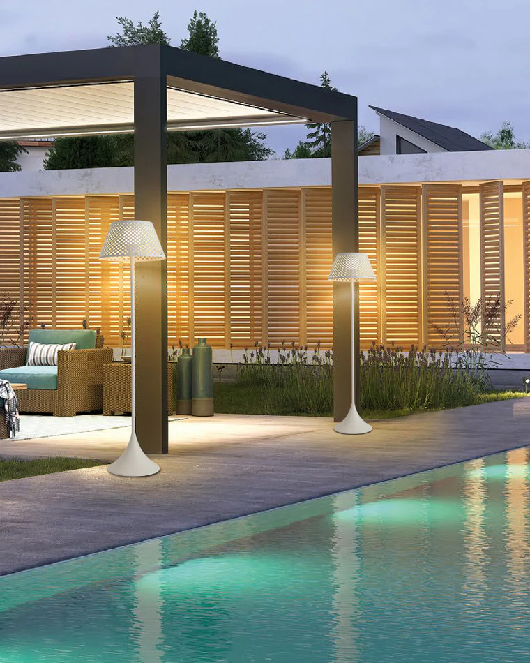 WOMO Solar Rattan Floor Light-WM9011 - Image 9