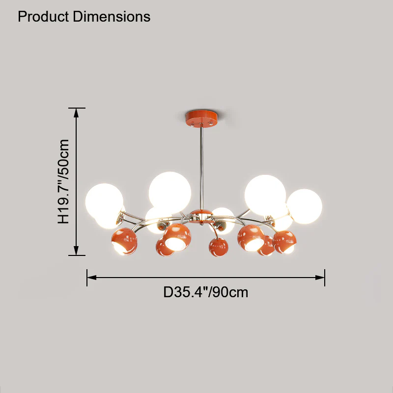 WOMO Space Age Glass Globe Chandelier-WM2290 - Image 34