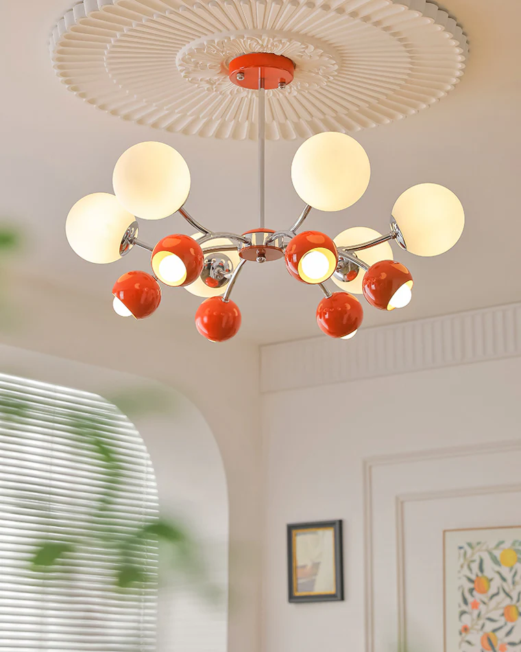 WOMO Space Age Glass Globe Chandelier-WM2290 - Image 5