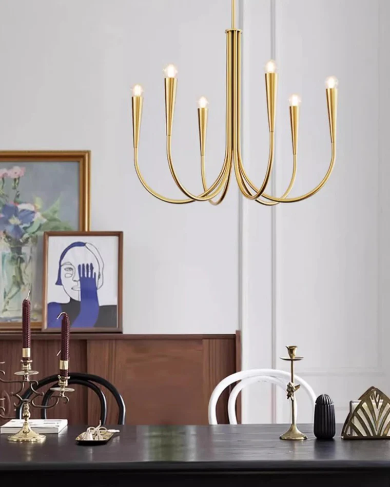 WOMO Swoop Arm Candle Chandelier-WM2508 - Image 3