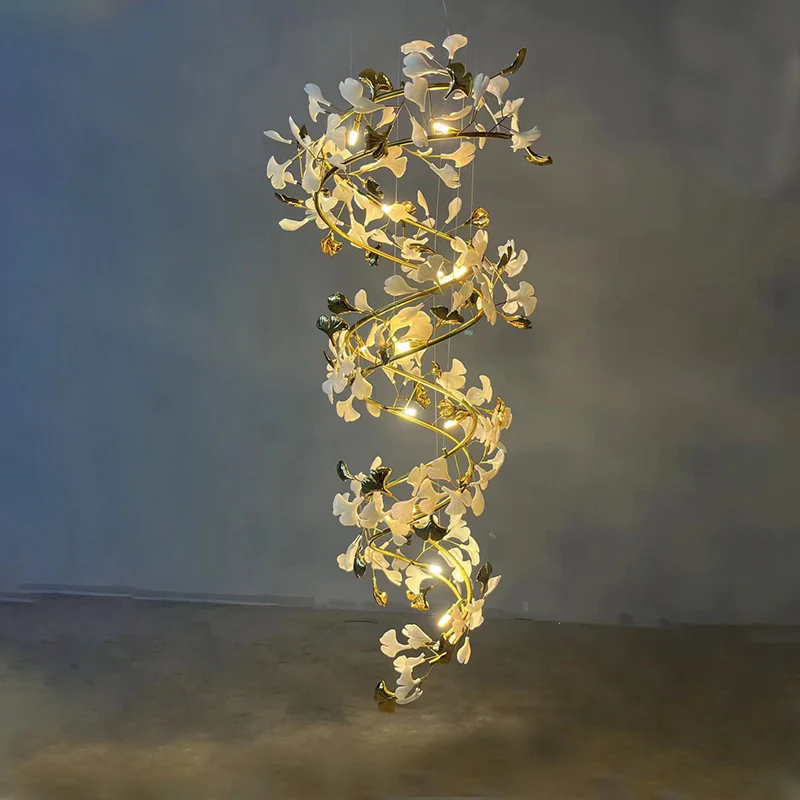 WOMO Gingko Spiral Chandelier-WM2423 - Image 13