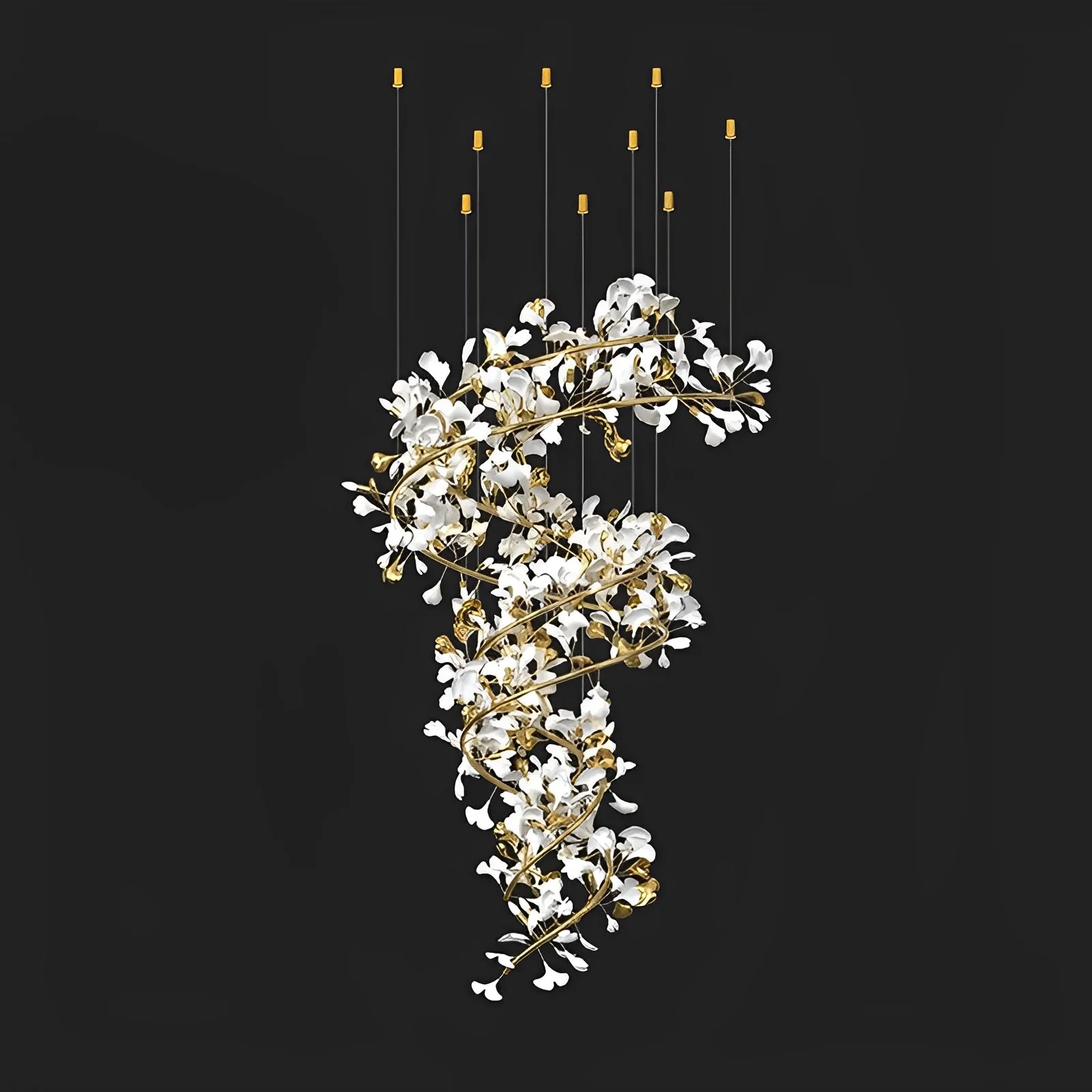 WOMO Gingko Spiral Chandelier-WM2423 - Image 15