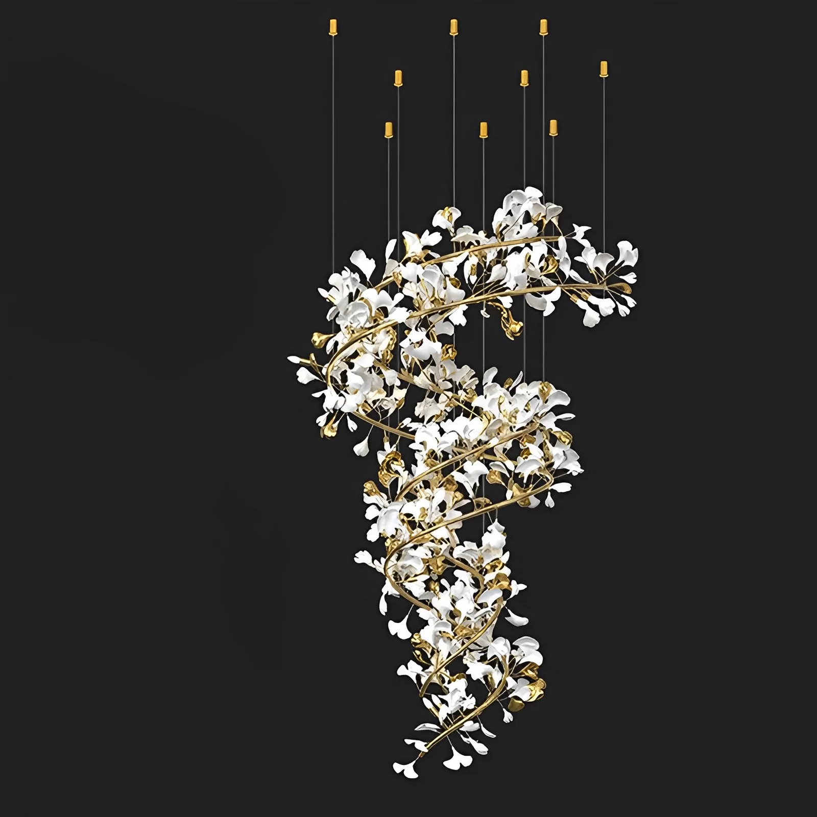 WOMO Gingko Spiral Chandelier-WM2423 - Image 17