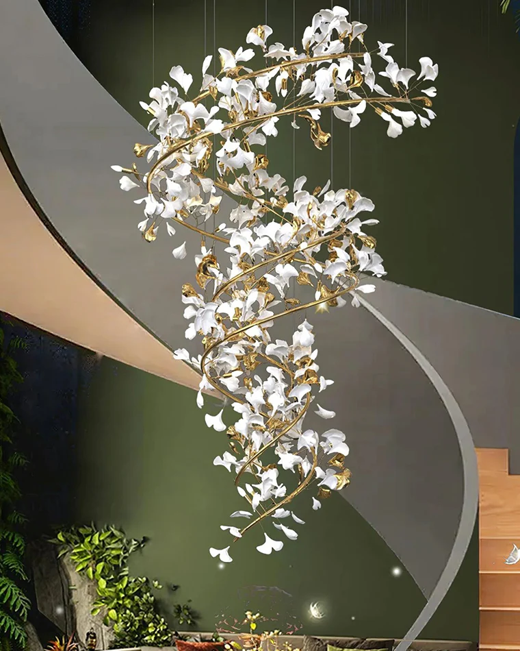 WOMO Gingko Spiral Chandelier-WM2423 - Image 3