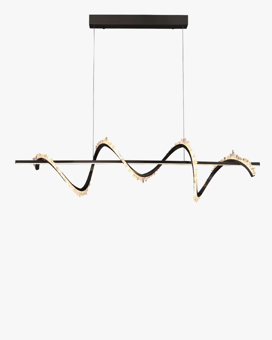 WOMO Swirl Crystal Linear Chandelier-WM2713 - Image 16