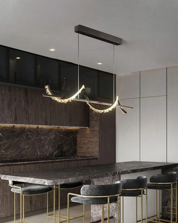 WOMO Swirl Crystal Linear Chandelier-WM2713 - Image 2