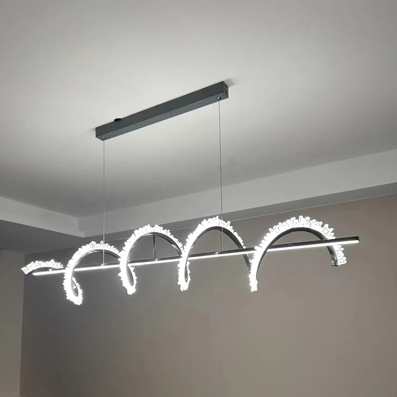 WOMO Swirl Crystal Linear Chandelier-WM2713 - Image 22