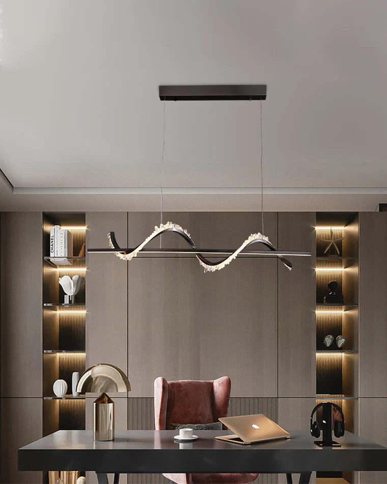 WOMO Swirl Crystal Linear Chandelier-WM2713 - Image 7