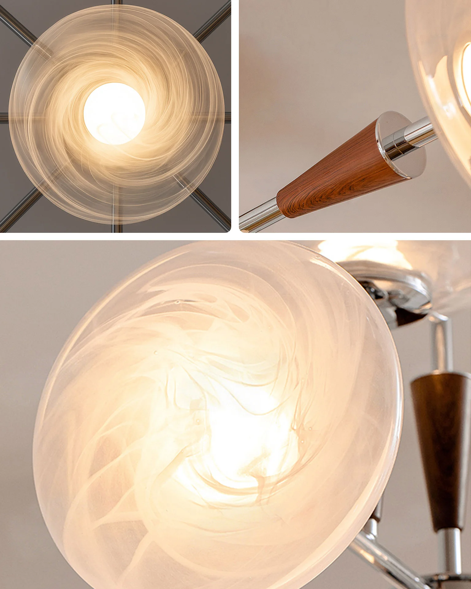 WOMO Sputnik Glass Ceiling Light-WM1181 - Image 8