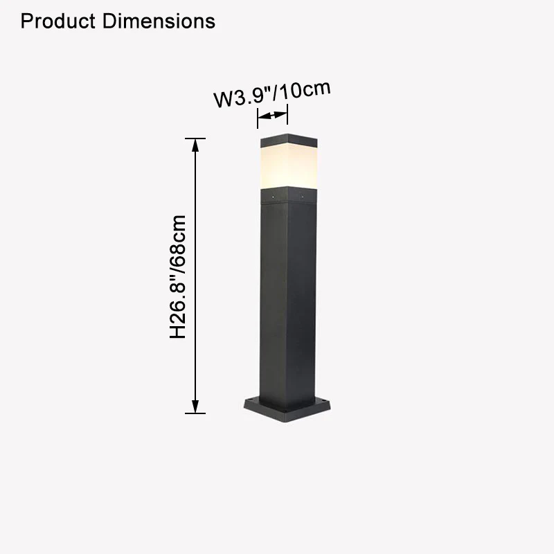 WOMO Square Bollard Light-WM9109 - Image 16