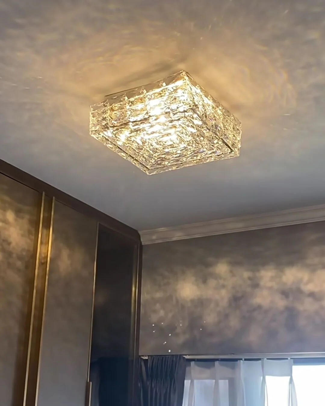 WOMO Square Crystal Flush Mount Ceiling Light-WM1130 - Image 13