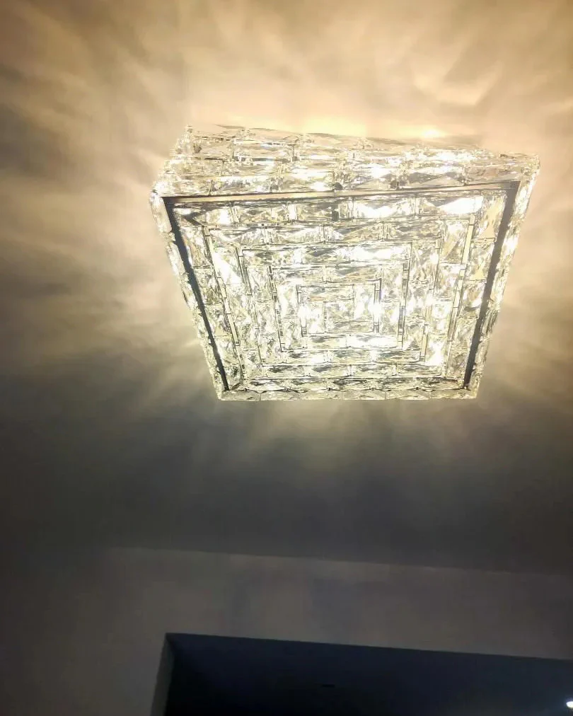 WOMO Square Crystal Flush Mount Ceiling Light-WM1130 - Image 18
