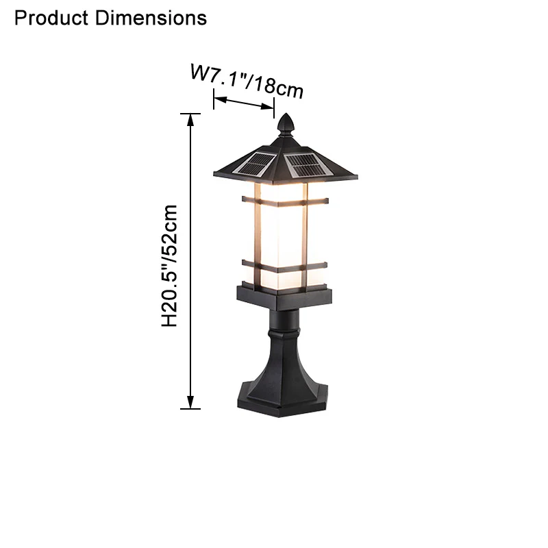 WOMO Square Outdoor Pillar Light-WM9063 - Image 25