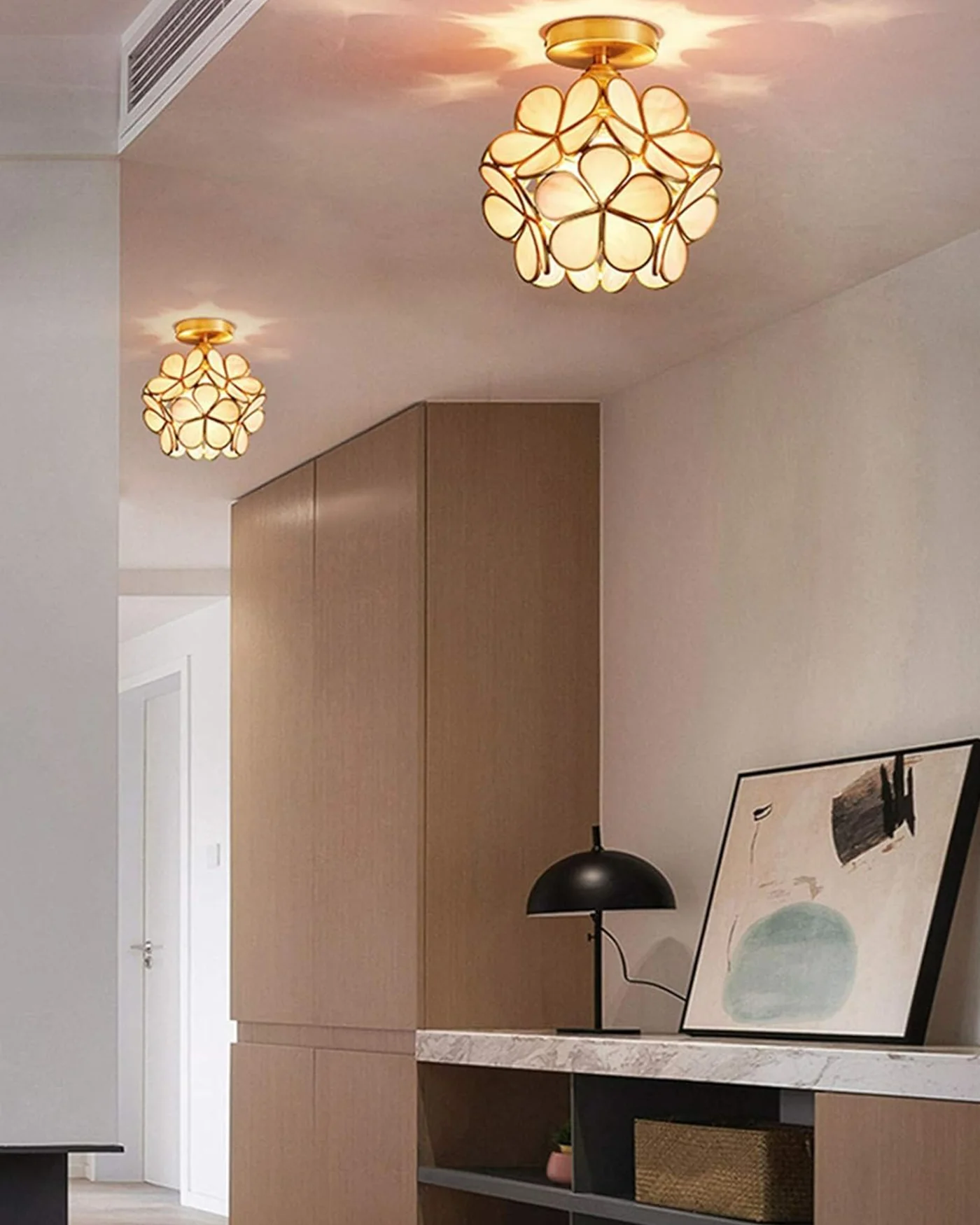 WOMO Tiffany Floral Ceiling Light-WM1128 - Image 10