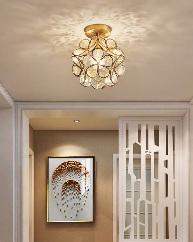 WOMO Tiffany Floral Ceiling Light-WM1128 - Image 16