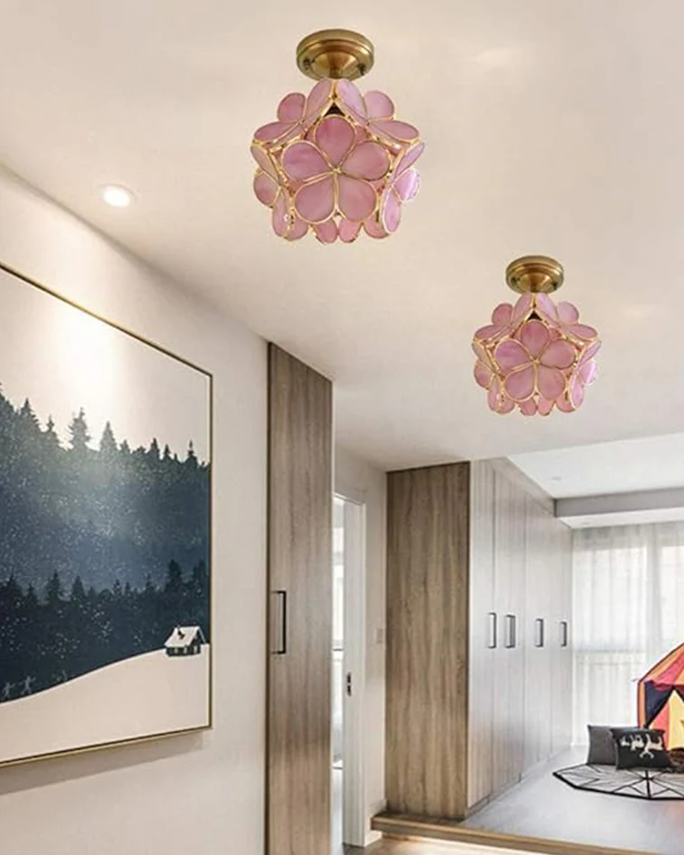 WOMO Tiffany Floral Ceiling Light-WM1128 - Image 21