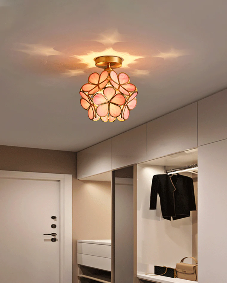 WOMO Tiffany Floral Ceiling Light-WM1128 - Image 23