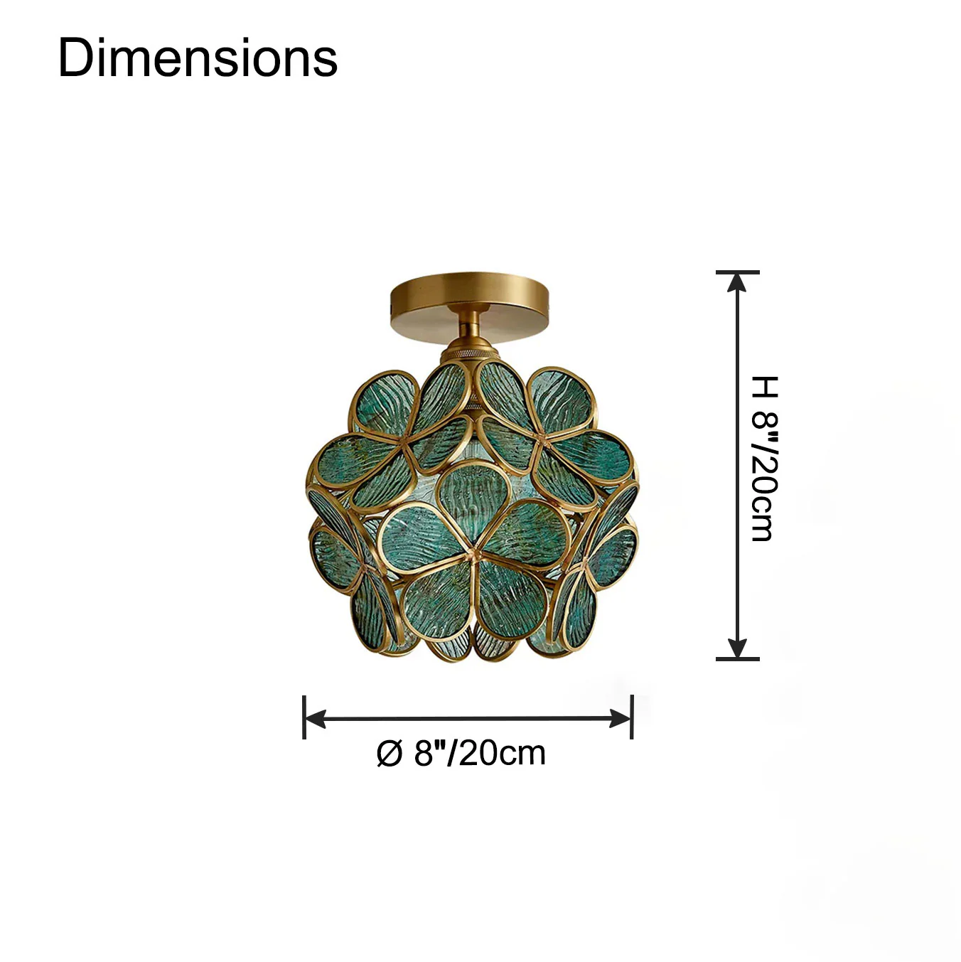 WOMO Tiffany Floral Ceiling Light-WM1128 - Image 33