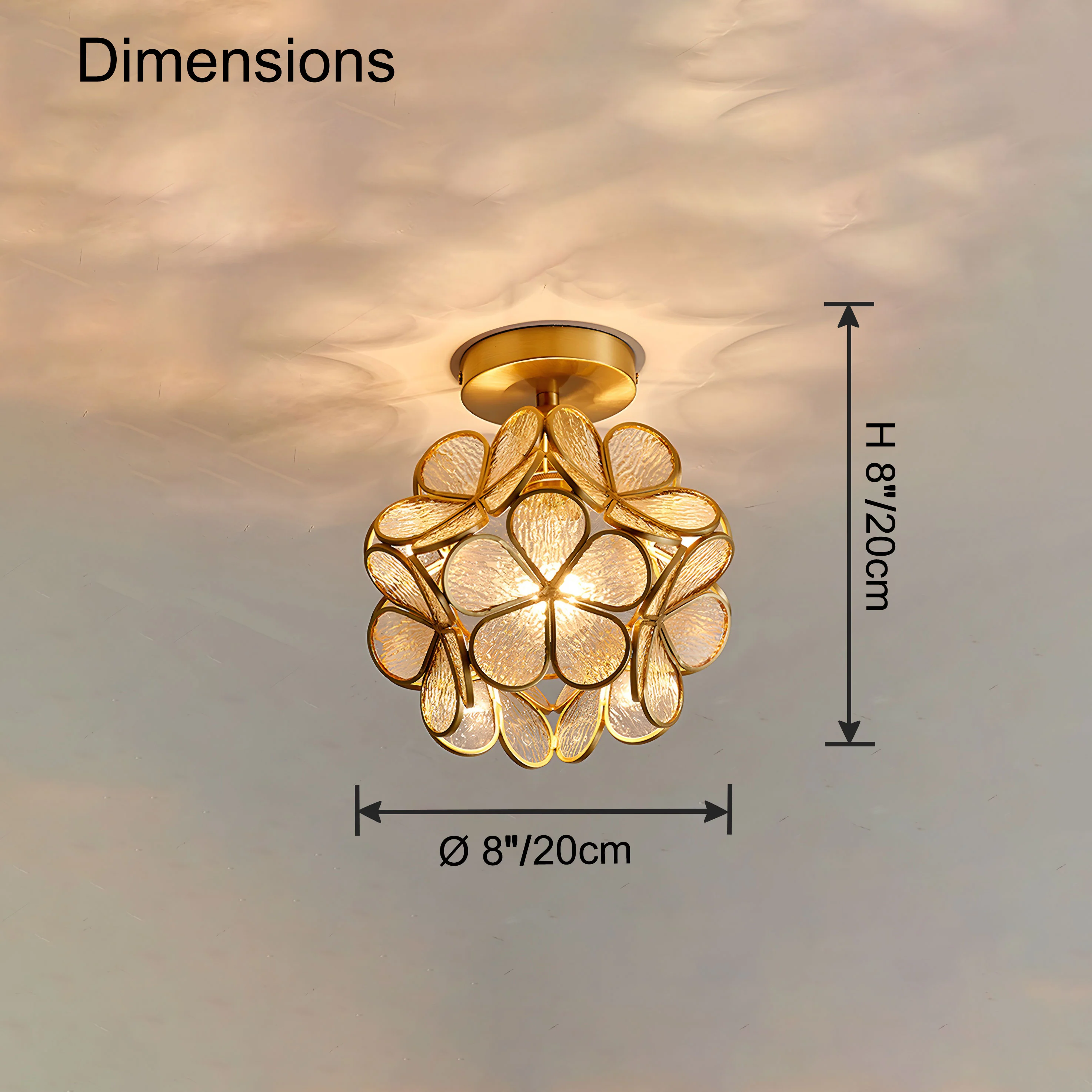 WOMO Tiffany Floral Ceiling Light-WM1128 - Image 35