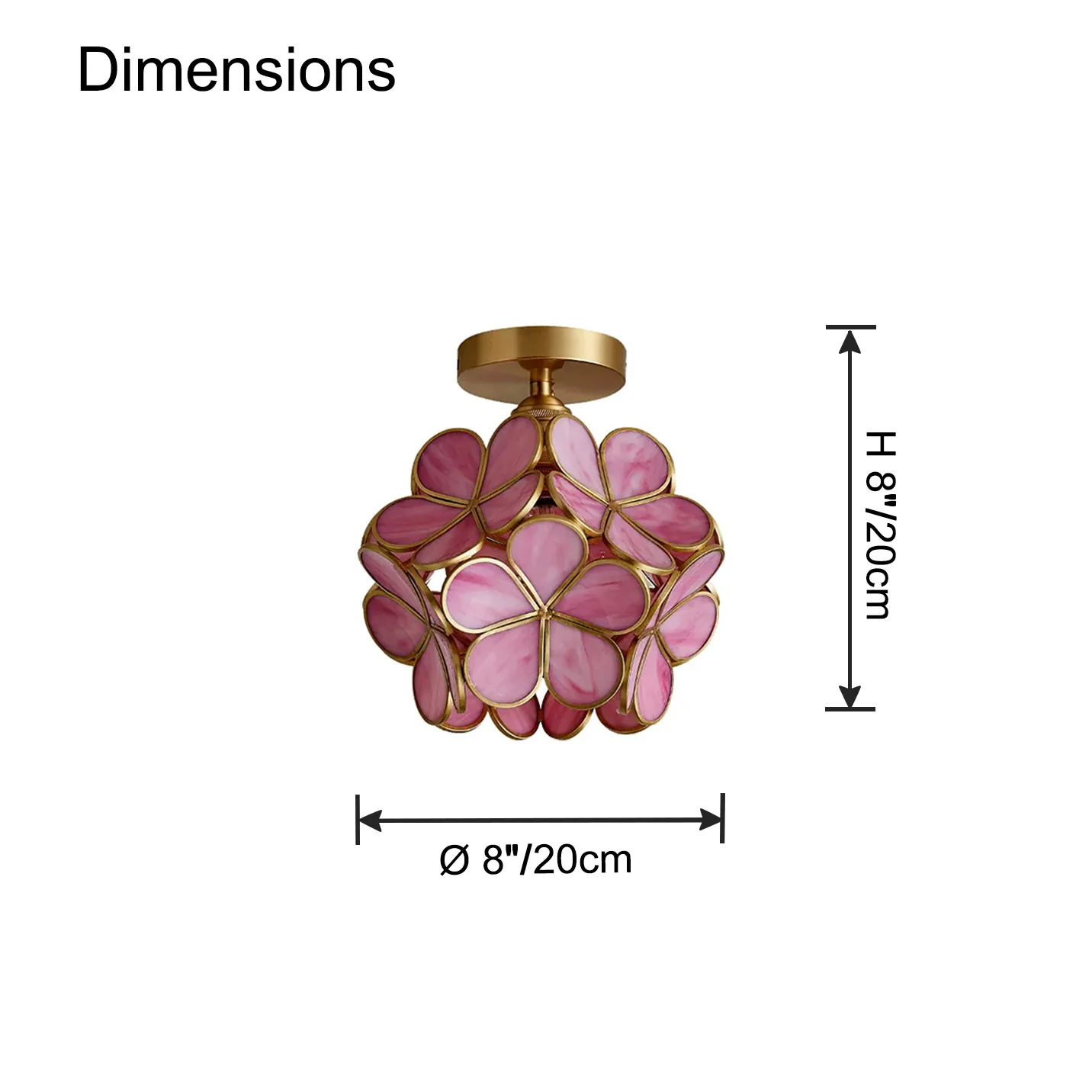 WOMO Tiffany Floral Ceiling Light-WM1128 - Image 39