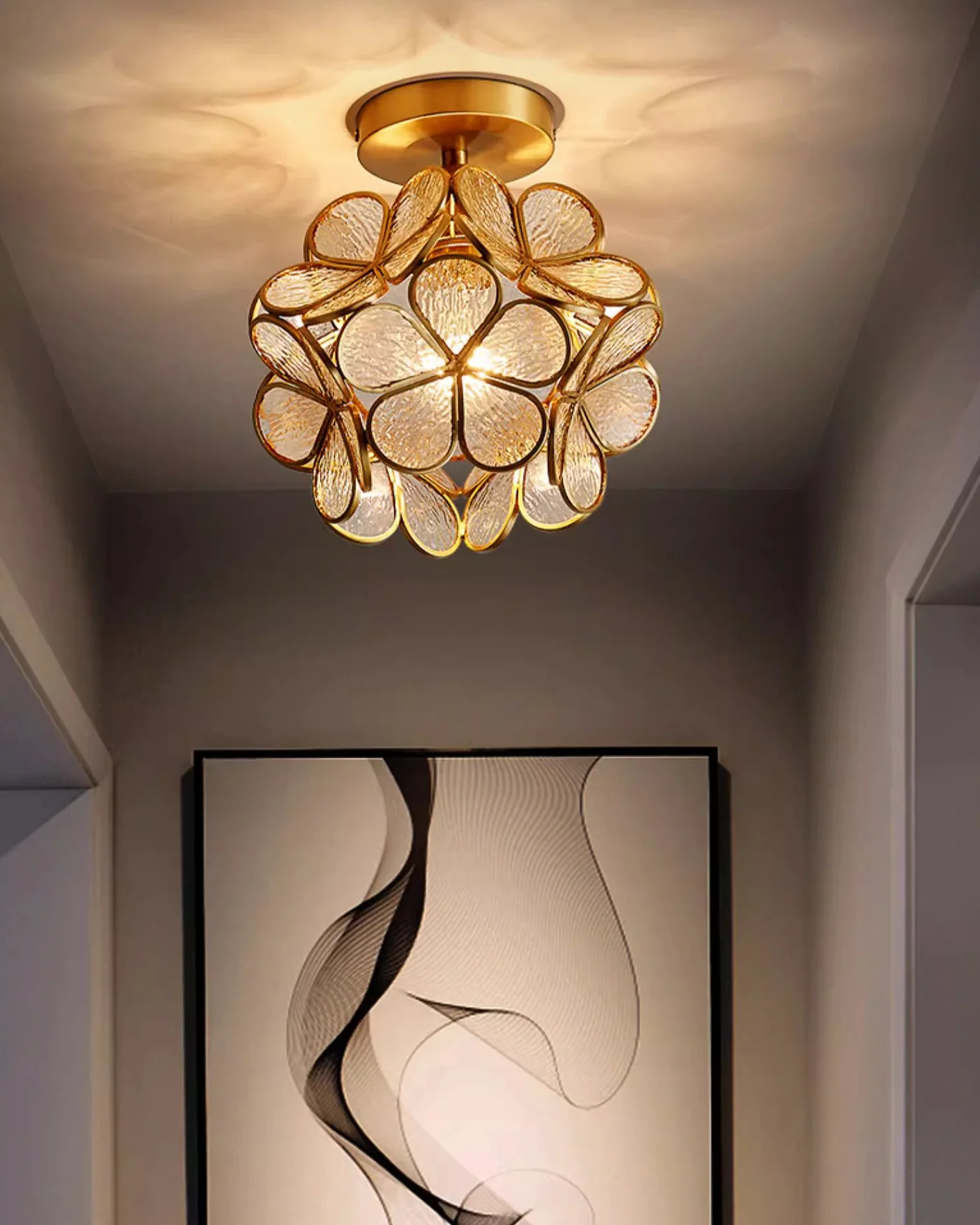 WOMO Tiffany Floral Ceiling Light-WM1128 - Image 5