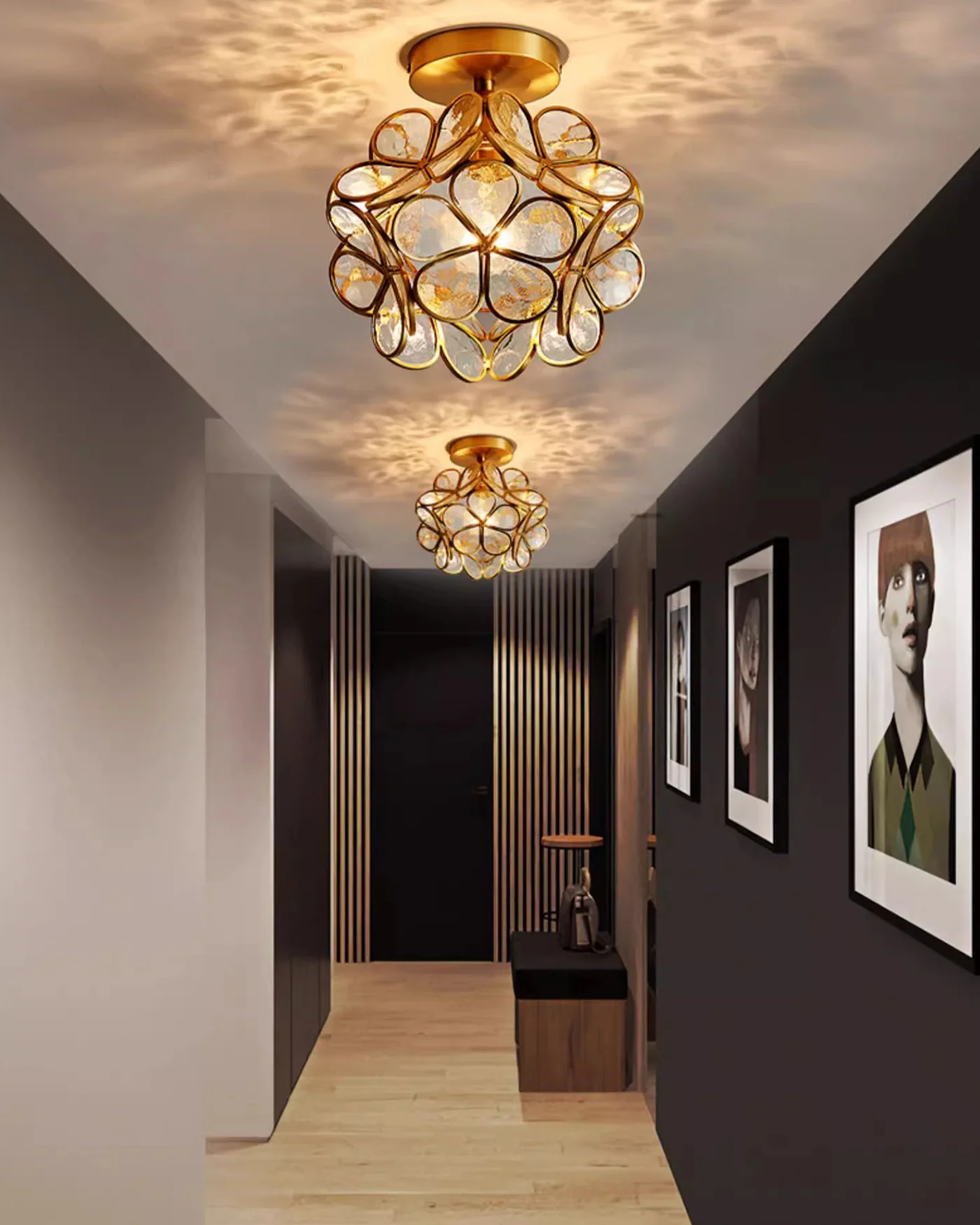 WOMO Tiffany Floral Ceiling Light-WM1128 - Image 6