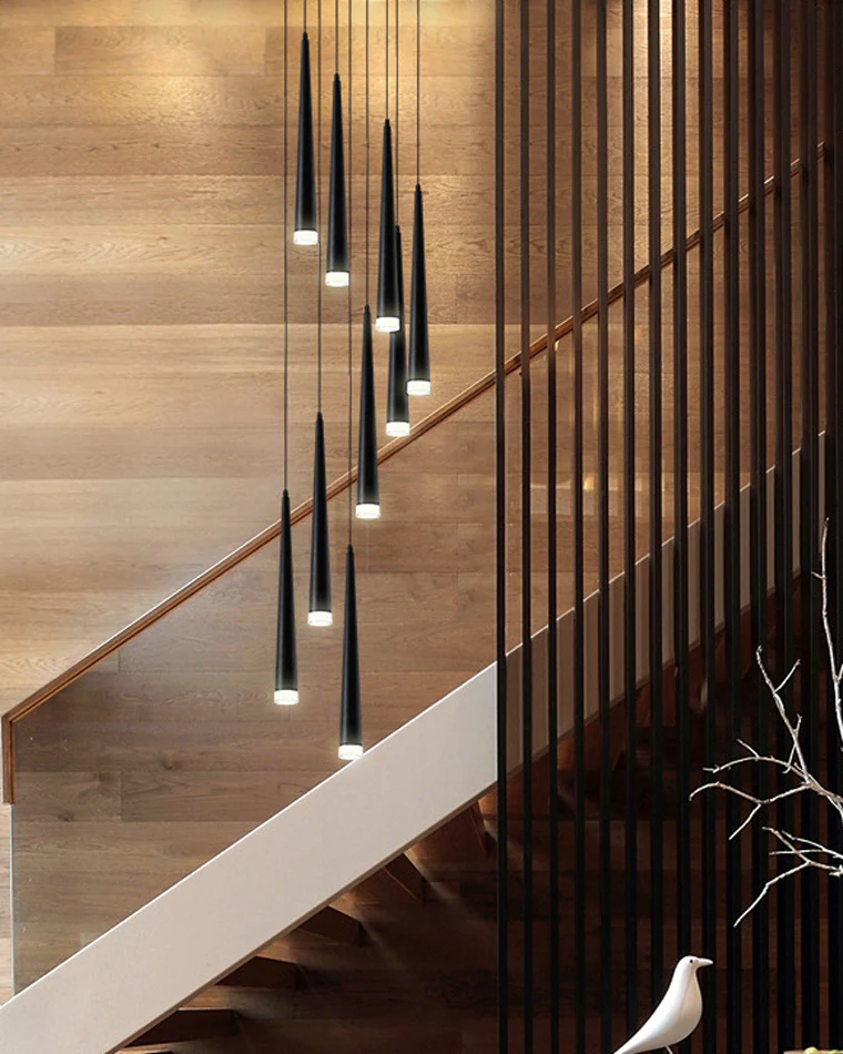 WOMO Cone Spiral Cascading Chandelier-WM2204 - Image 10