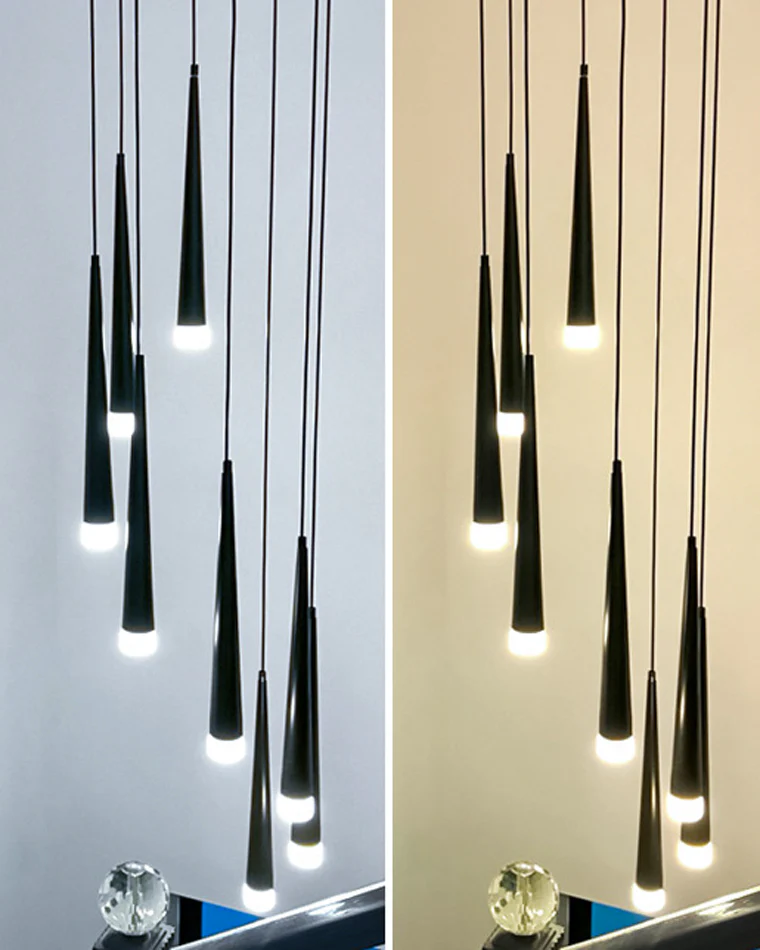 WOMO Cone Spiral Cascading Chandelier-WM2204 - Image 42