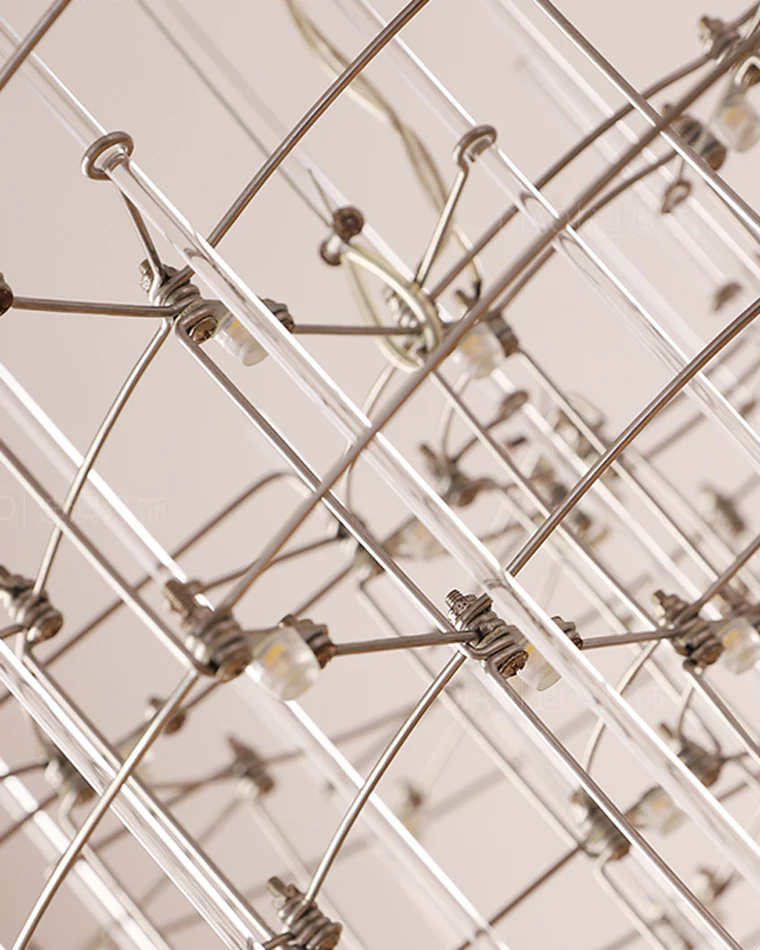 WOMO Tiered Glass Rod Sculptural Chandelier-WM2199 - Image 28