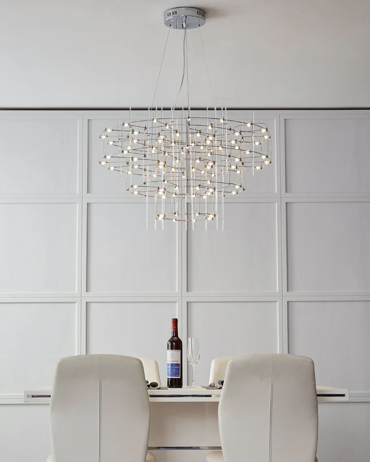 WOMO Tiered Glass Rod Sculptural Chandelier-WM2199 - Image 6