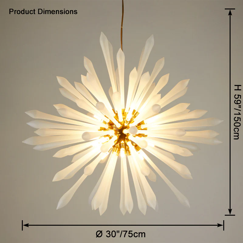 WOMO Sunburst Glass Chandelier-WM2587 - Image 18