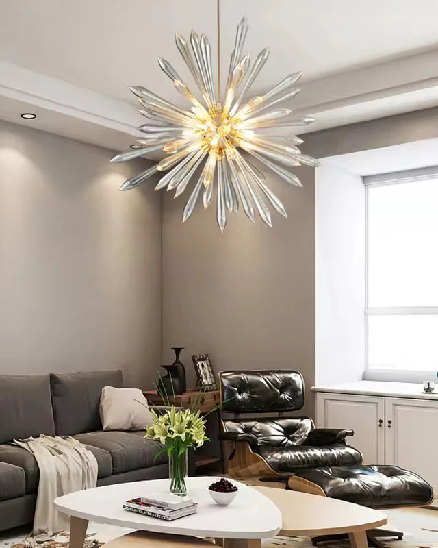 WOMO Sunburst Glass Chandelier-WM2587 - Image 2