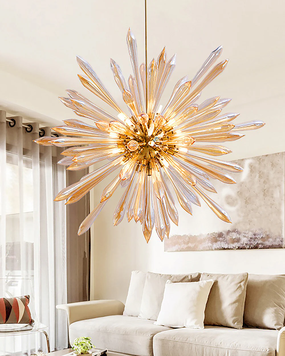 WOMO Sunburst Glass Chandelier-WM2587 - Image 3