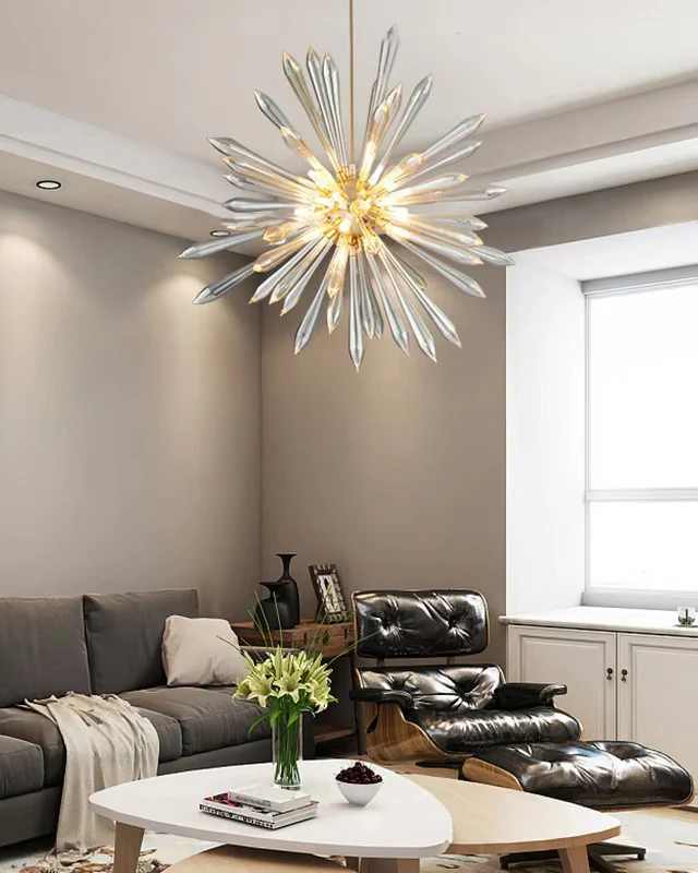 WOMO Sunburst Glass Chandelier-WM2587 - Image 4