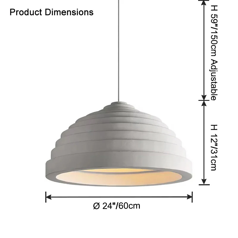WOMO Wabi-sabi Dome Pendant Light-WM2688 - Image 15